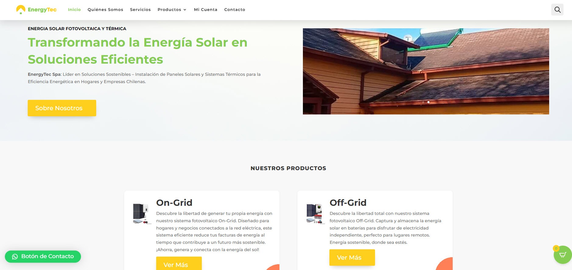Proyecto Energía Sostenible al Clic: EnergyTec Spa y la Creación de su Tienda Online
