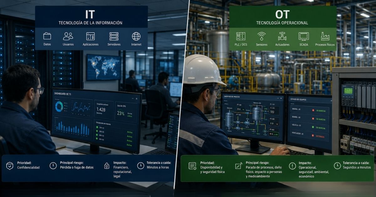 IT vs OT: Por Qué la Ciberseguridad Industrial Es Diferente